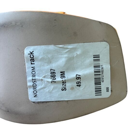 Circus NY Orange Platform Slides Patent Leather Chunky Heel Padded Tops Size 9 - Picture 10 of 10